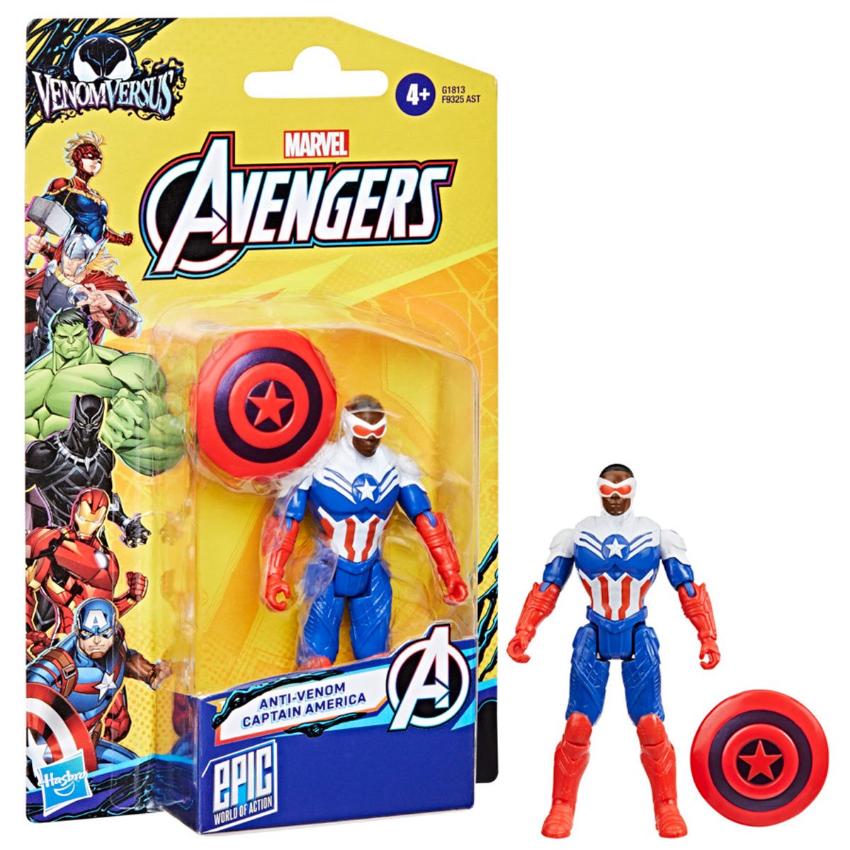 Avengers VenomVersus Epic World of Action Anti-Venom Captain America 4-Inch Action Figure