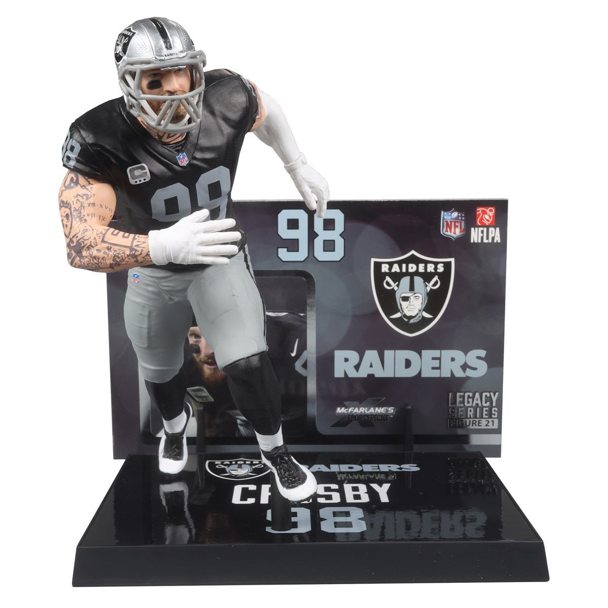 NFL SportsPicks 2024 Wave 2 Las Vegas Raiders Maxx Crosby 7-Inch Scale Posed Figure