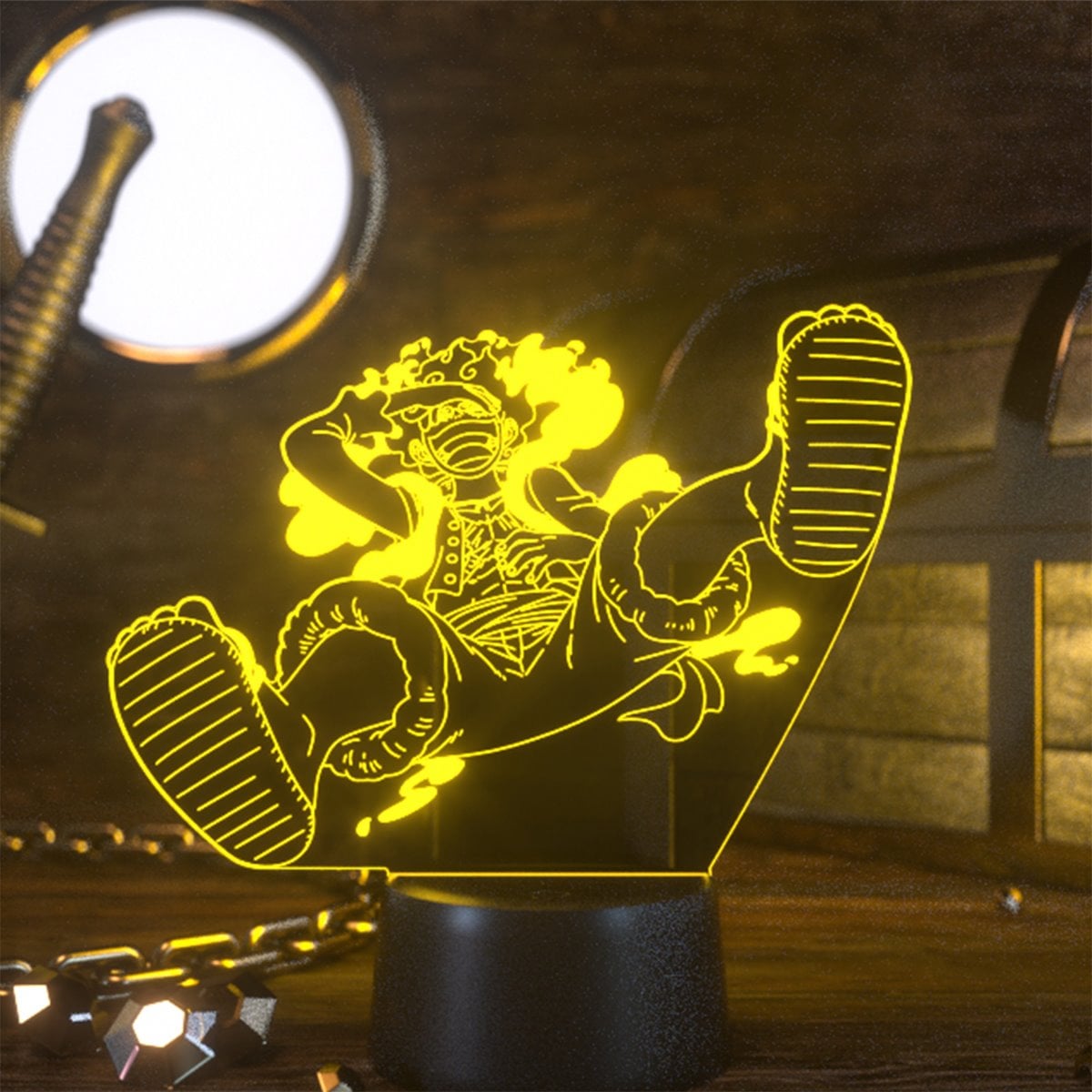 One Piece Luffy Gear 5 Laugh Otaku Lamp