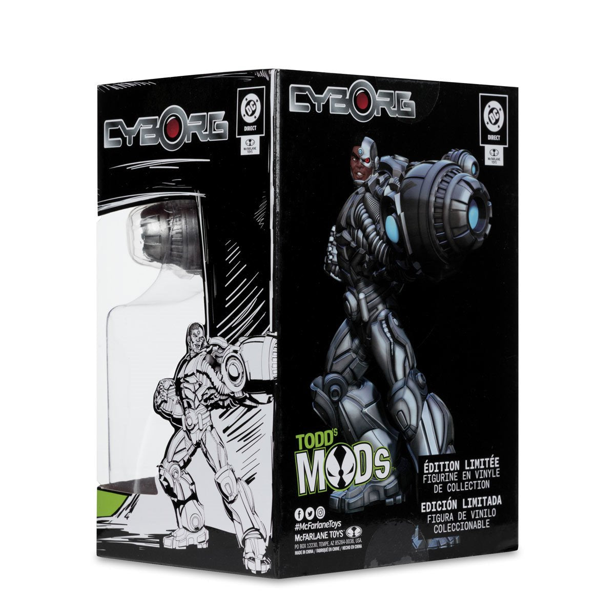 DC Direct Collector Vinyl Wave 4 Cyborg Todd's Mods Limited Edition 4 1/2-Inch Scale Posed Figure