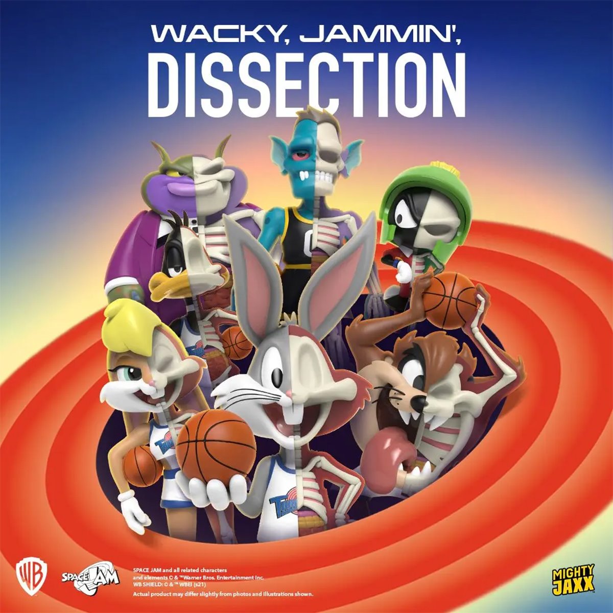 Space Jam Looney Tunes Series 1 Freeny's Hidden Dissectibles Mini-Figure Display Tray of 6