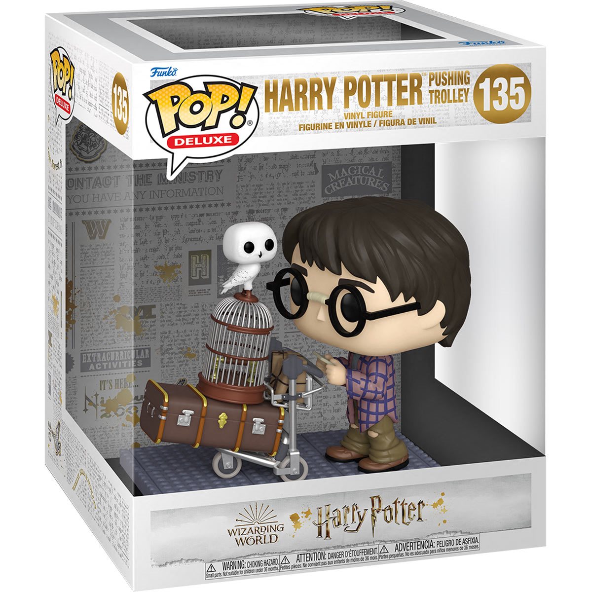 Harry Potter and the Sorcerer's Stone 20th Anniversary Harry Pushing Trolley Deluxe Funko Pop! Vinyl Figure #135