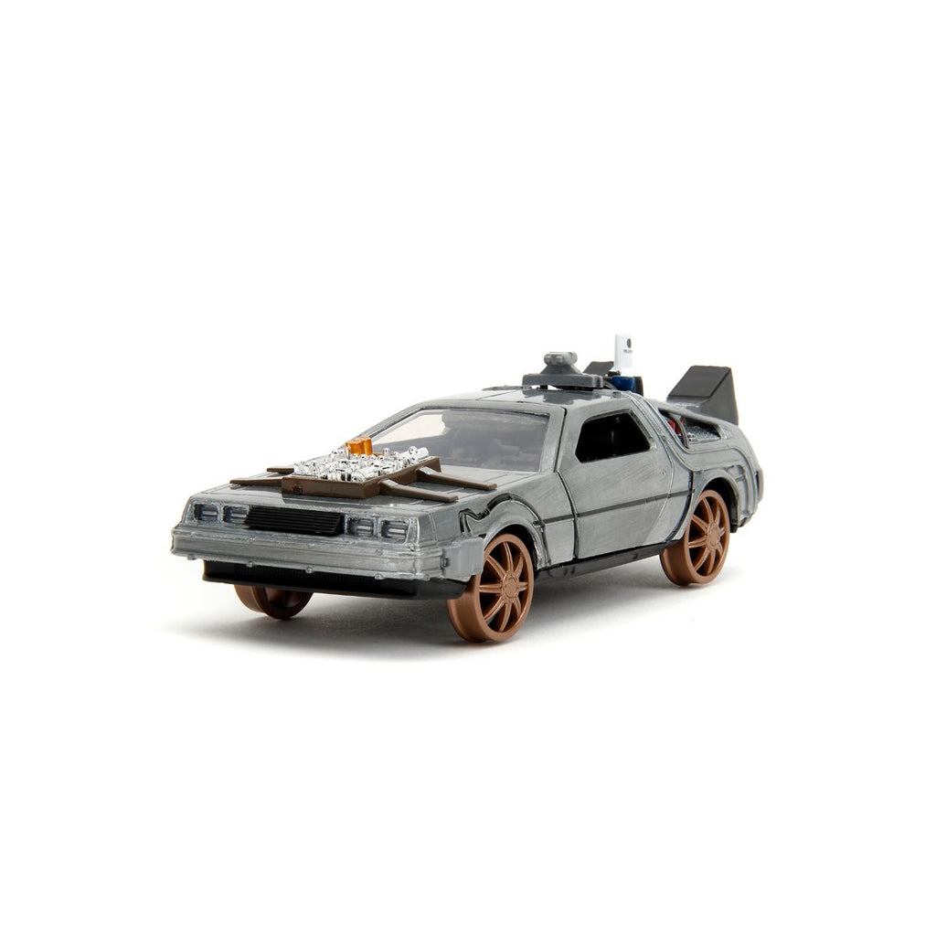 Back to the Future 3 Time Machine with Rail Wheels 1:32 Scale Die-Cast Metal Vehicle