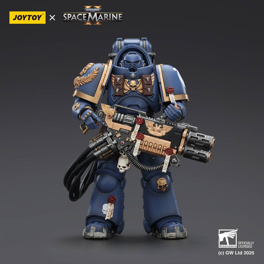 Joy Toy Warhammer Space Marine Ultramarine Heavy Artificer Armour with Relic Multi-Melta 1:18 Scale Action Figure