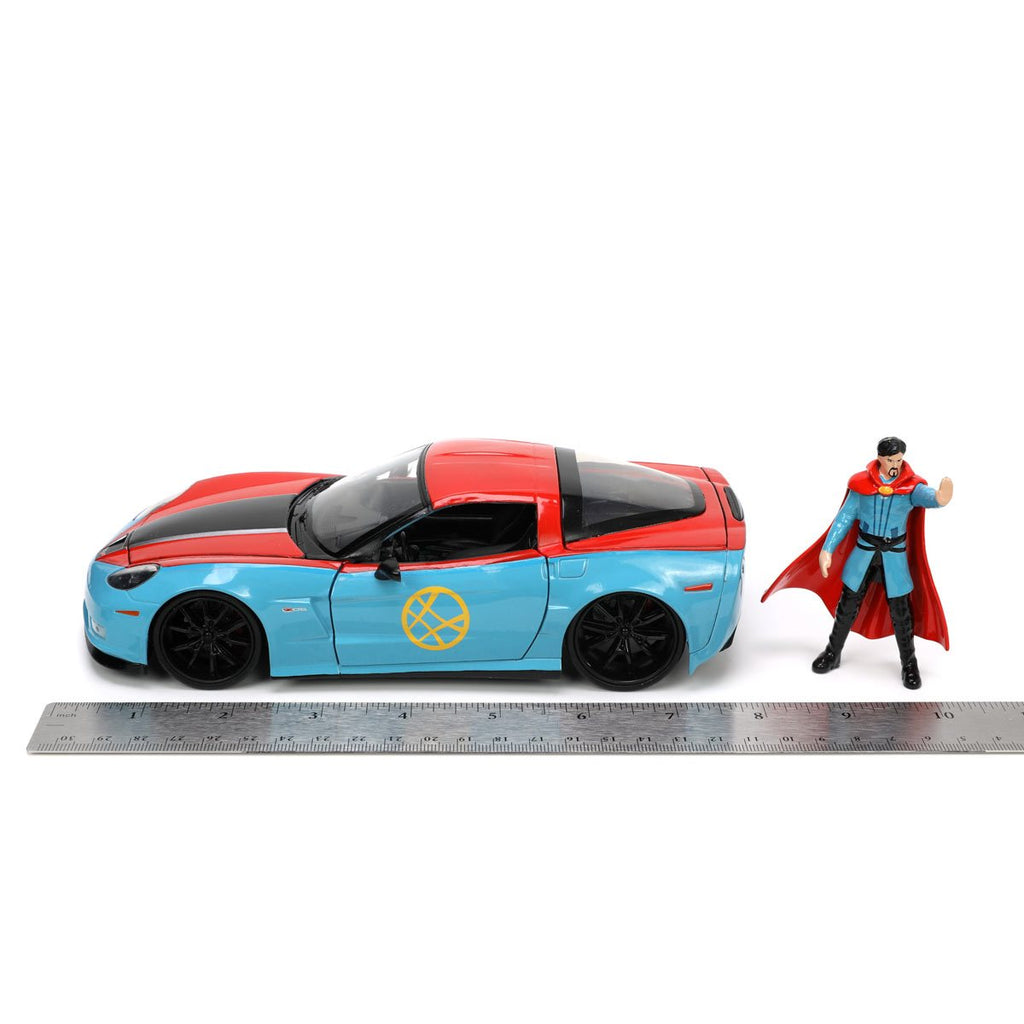Avengers Doctor Strange Hollywood Rides 2006 Chevrolet Corvette Z06 1:24 Scale Die-Cast Metal Vehicle with Figure