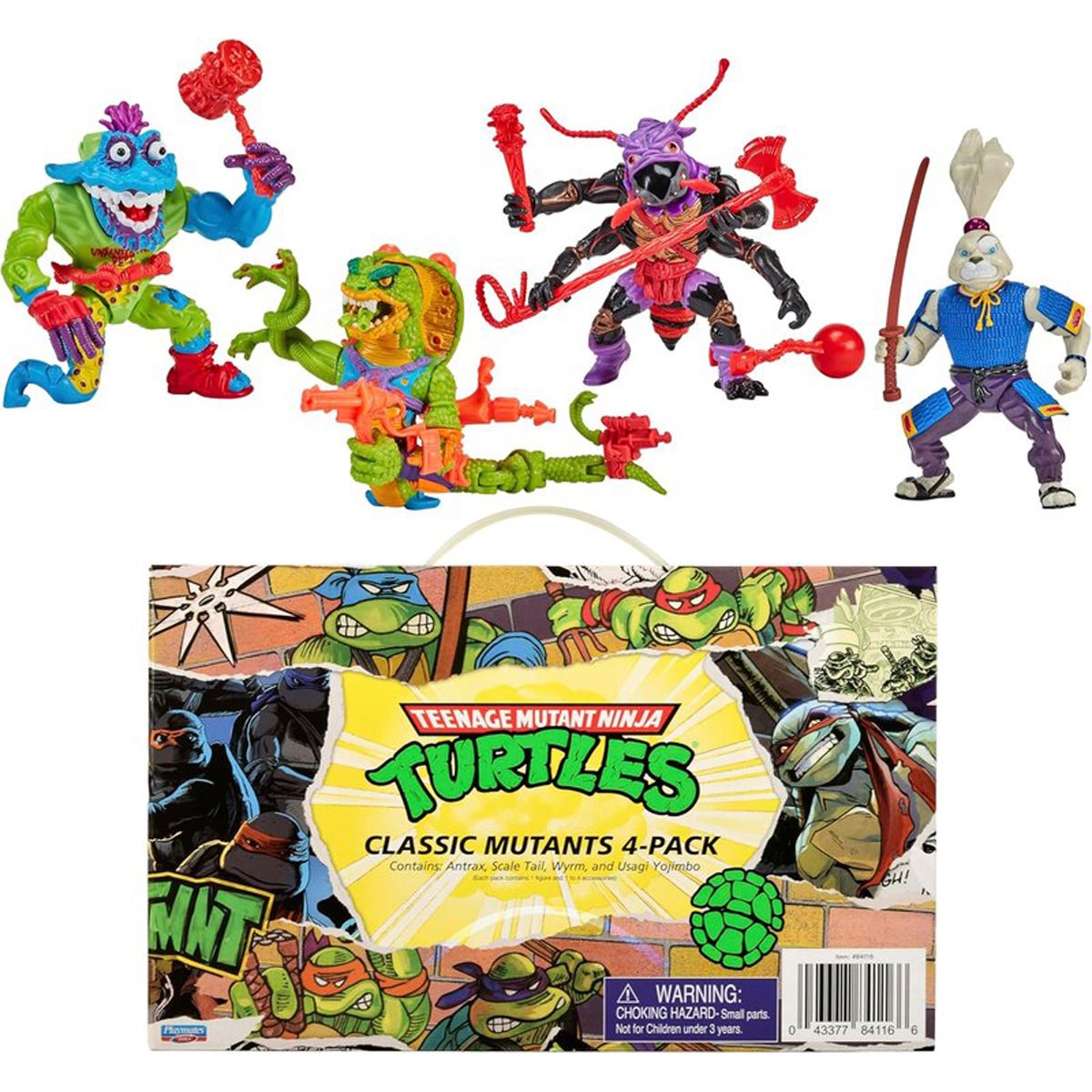 Teenage Mutant Ninja Turtles Classic Mutants Antrax Scale Tail Wyrm Usagi Action Figure 4-Pack
