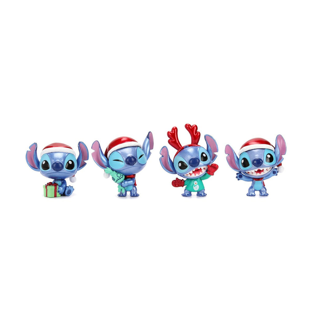 Lilo and Stitch Stitch Holiday MetalFigs 2 1/2-Inch Die-Cast Metal Mini-Figure 4-Pack