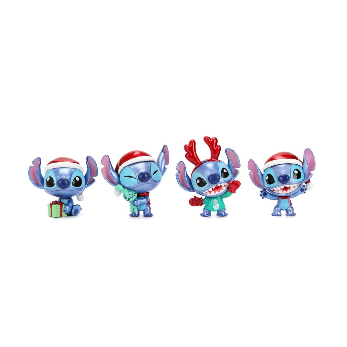 Lilo and Stitch Stitch Holiday MetalFigs 2 1/2-Inch Die-Cast Metal Mini-Figure 4-Pack