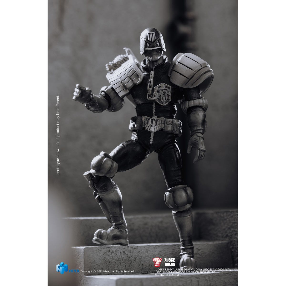 Judge Dredd Black and White Exquisite Mini Series 1:18 Scale Action Figure