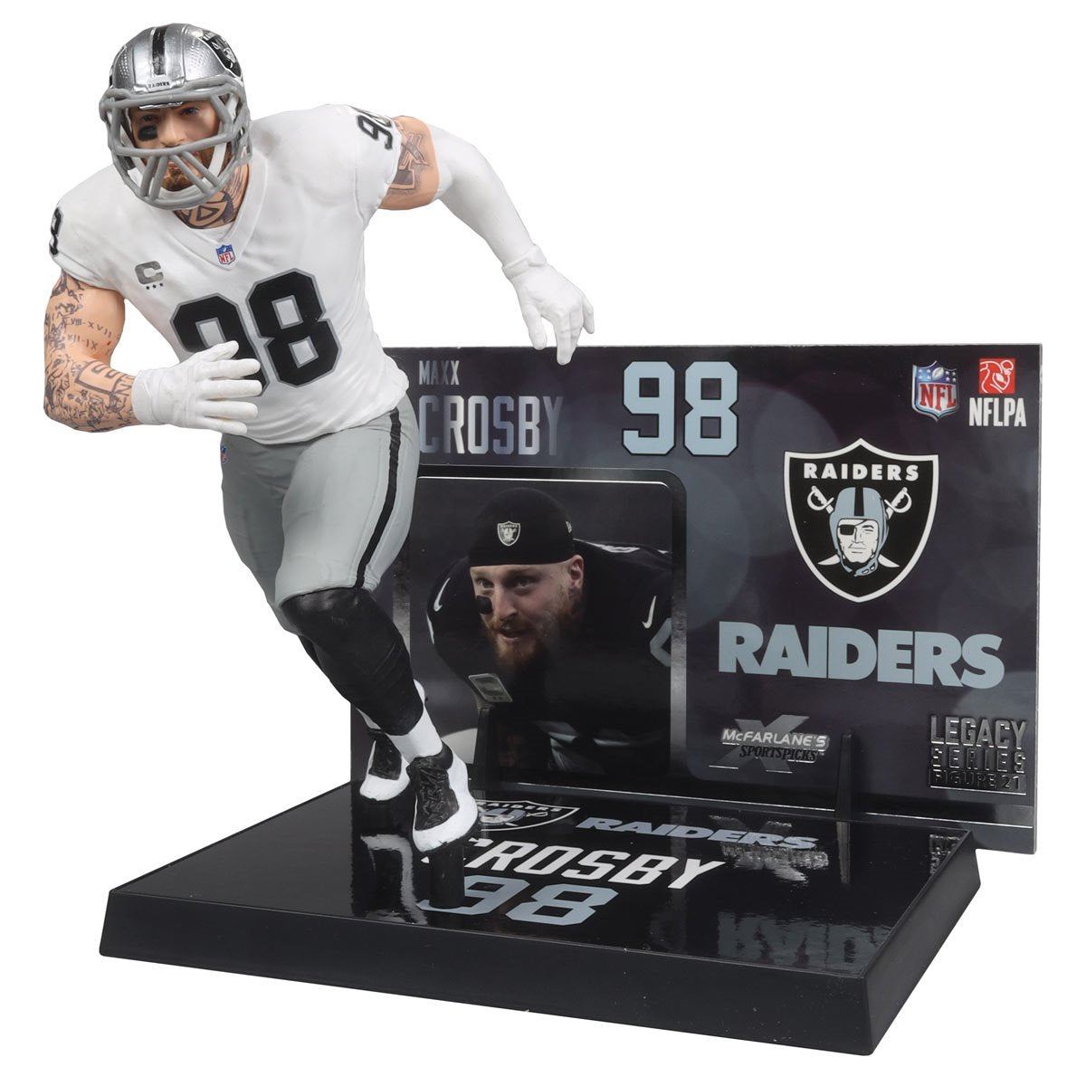 NFL SportsPicks 2024 Wave 2 Las Vegas Raiders Maxx Crosby 7-Inch Scale Posed Figure