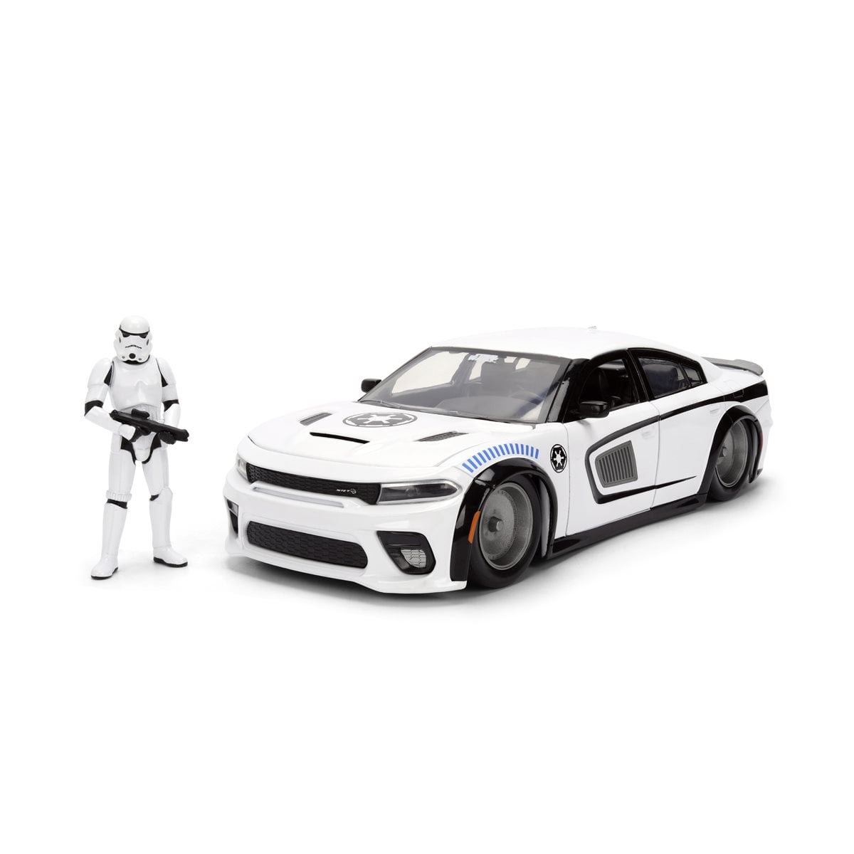 Hollywood Rides Star Wars 2021 Dodge Charger SRT Hellcat 1:24 Scale Die-Cast Metal Vehicle with Stormtrooper Figure