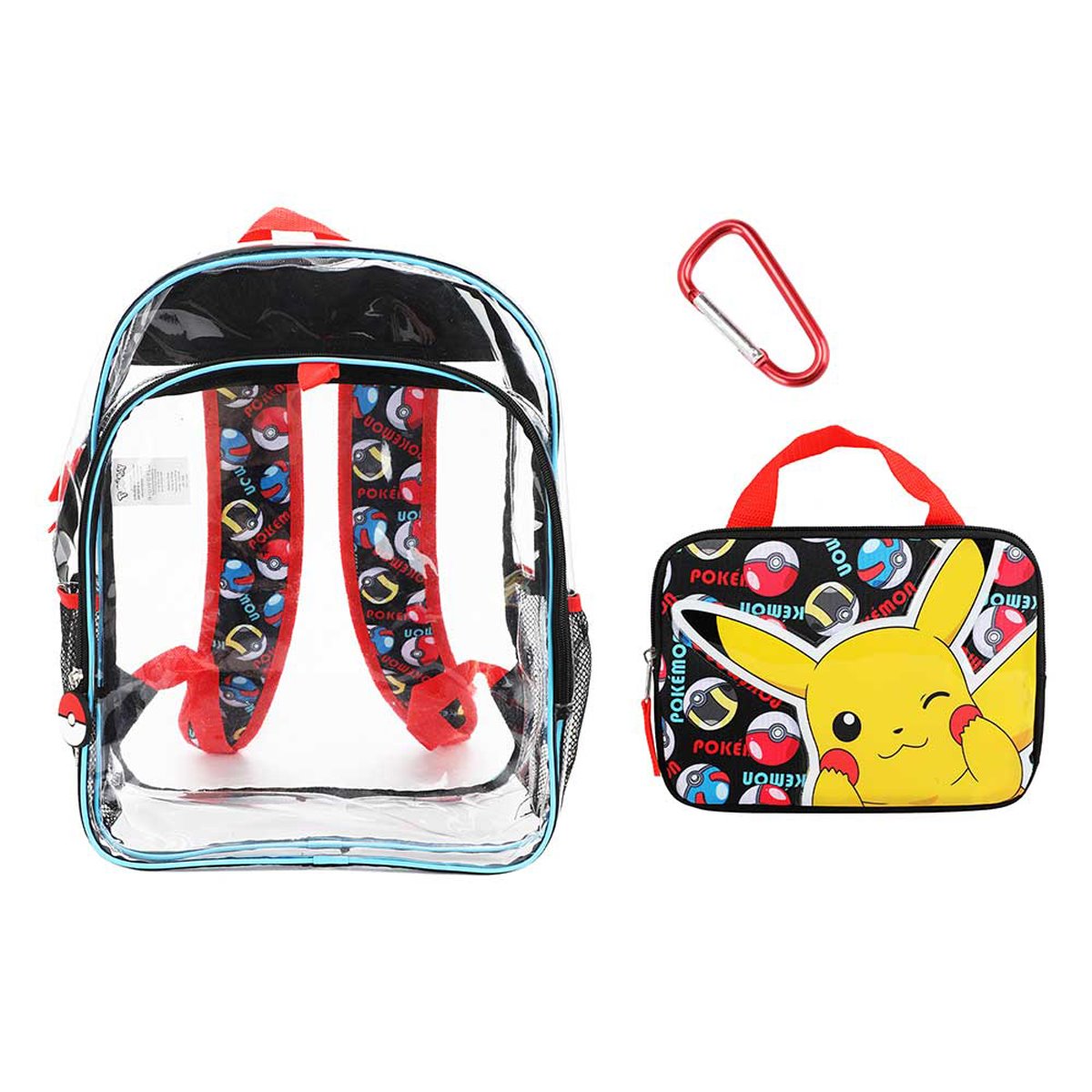 Pokemon Winking Clear Backpack 3-Piece Set