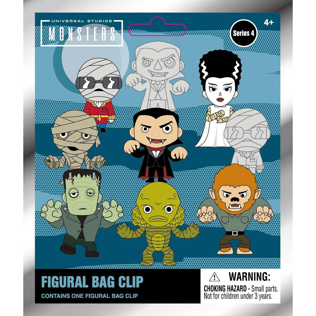 Universal Monsters Series 4 3D Foam Bag Clip Random 6-Pack