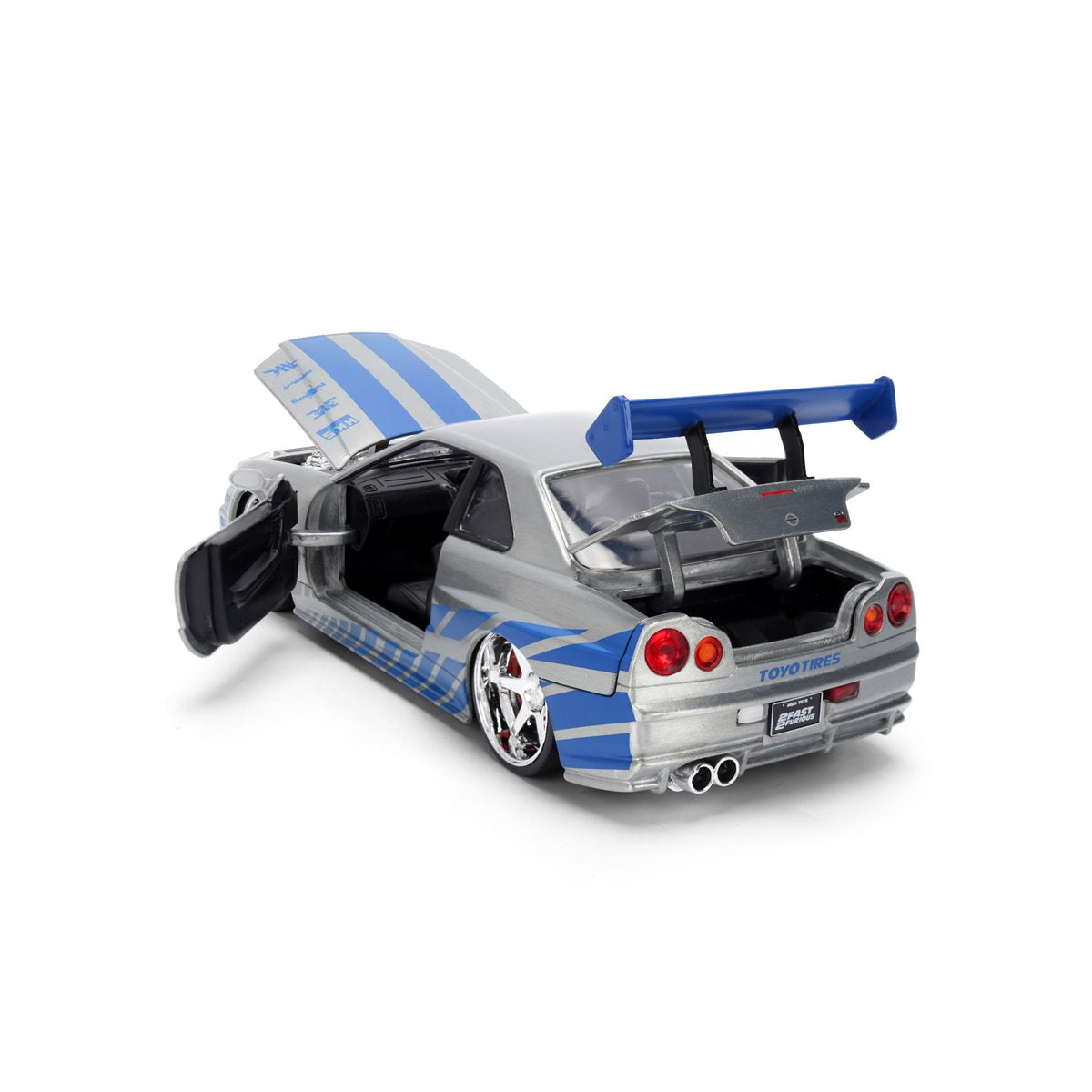 Fast and the Furious 25th Anniversary Brian's Nissan Skyline GT-R R34 1:24 Scale Die-Cast Metal Vehicle