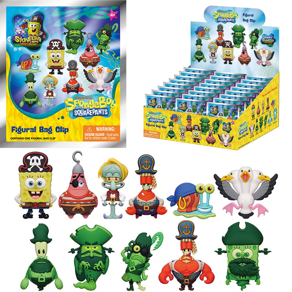 The SpongeBob Movie: Search for SquarePants 3D Foam Bag Clip Display Case of 24