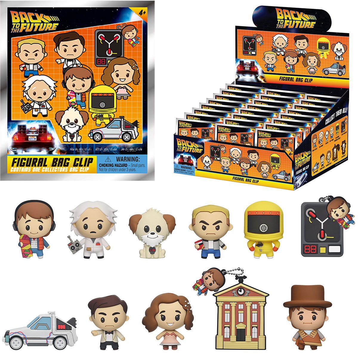 Back to the Future Series 1 3D Foam Bag Clip Display Case of 24