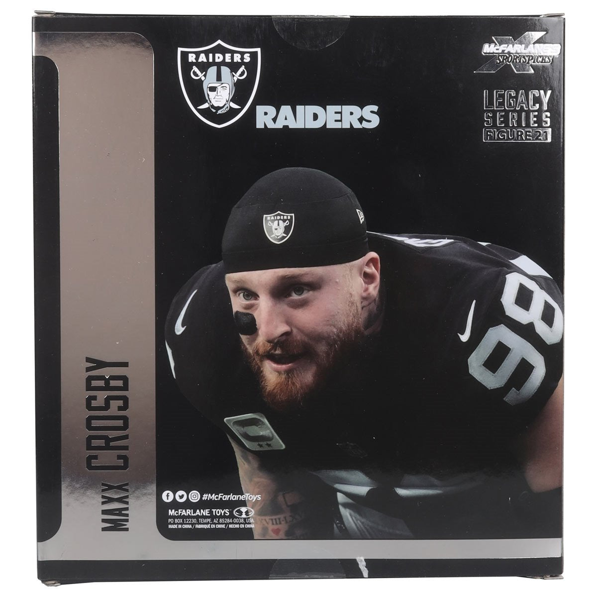 NFL SportsPicks 2024 Wave 2 Las Vegas Raiders Maxx Crosby 7-Inch Scale Posed Figure