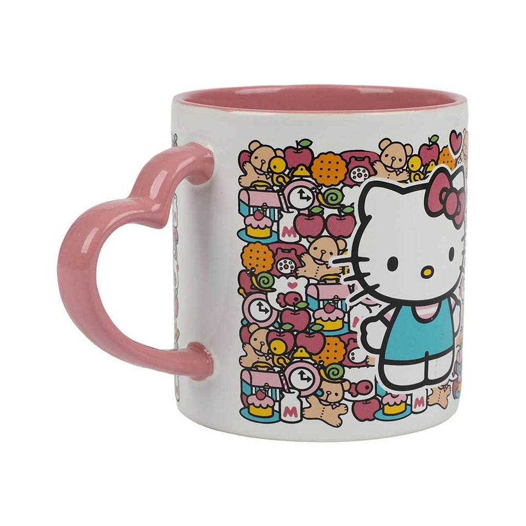 Hello Kitty Heart-Shaped Handle 16 oz. Ceramic Mug