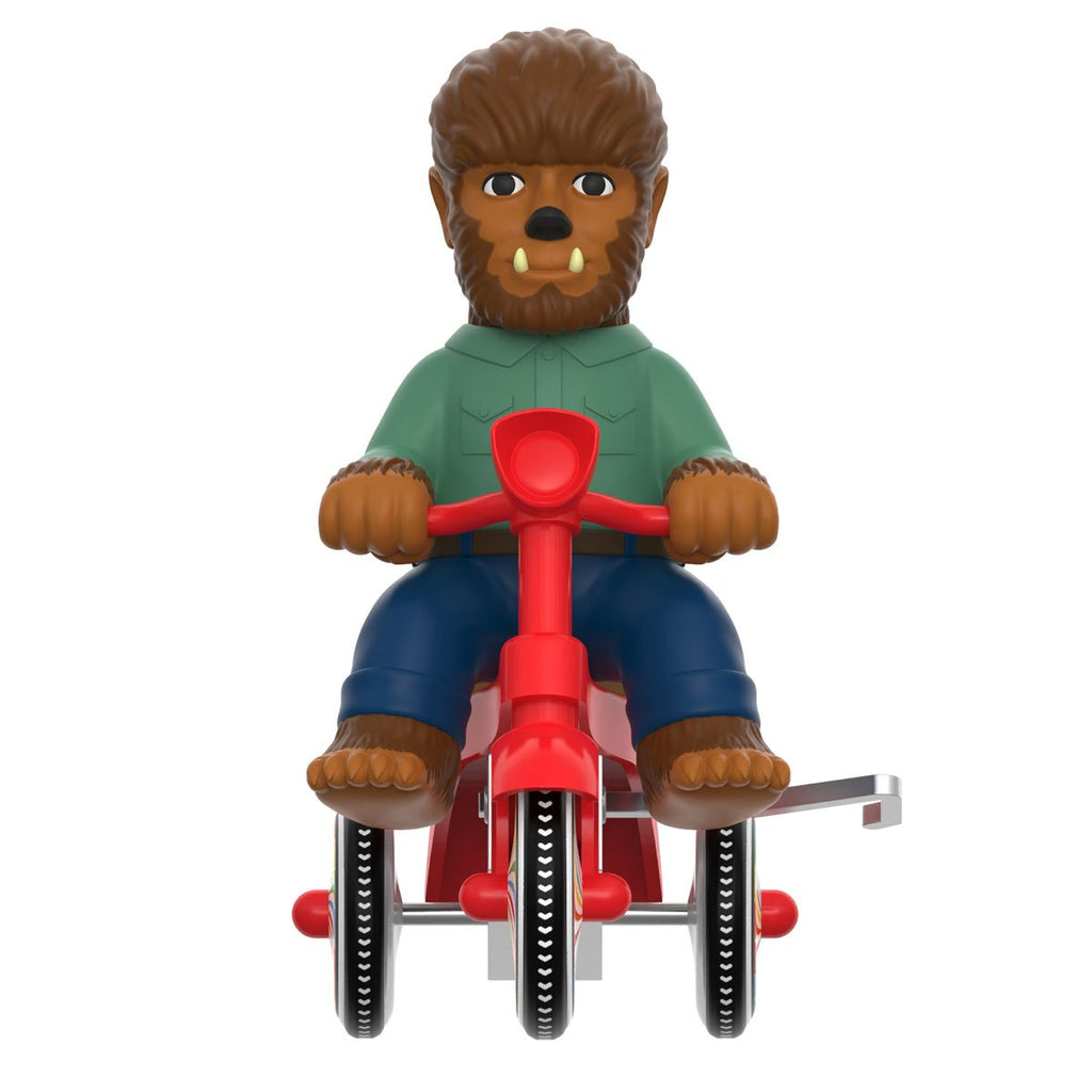 Universal Monsters The Wolf Man Brown Super Cycles Figure with Red Trike
