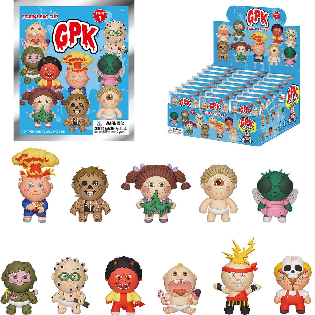 Garbage Pail Kids S1 3D Foam Bag Clip Display Case of 24