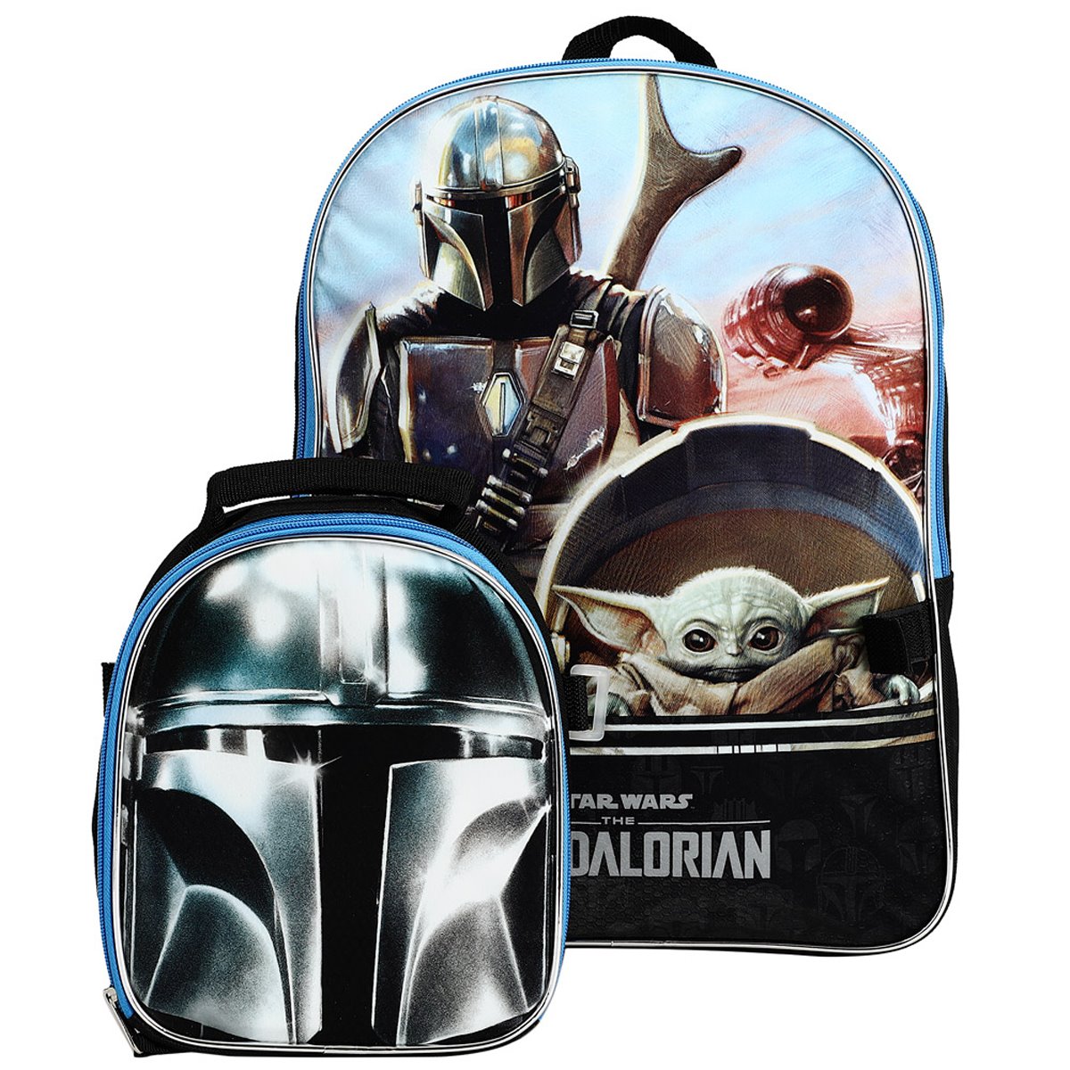 Star Wars The Mandalorian Helmet Youth Backpack Set