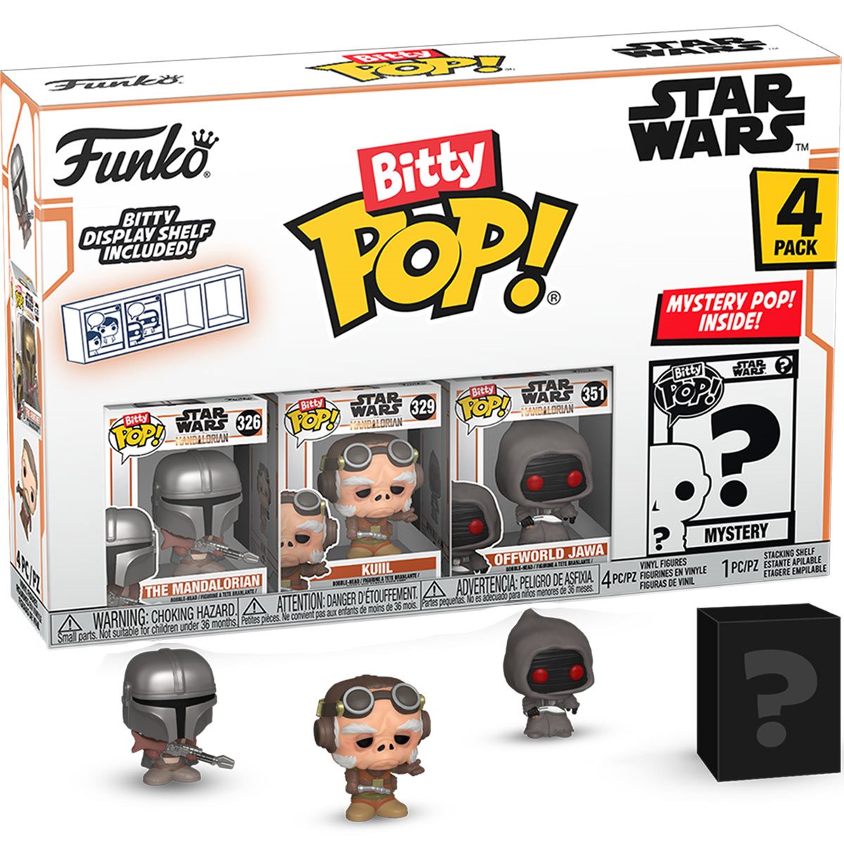 Star Wars: The Mandalorian with Pistol Funko Bitty Pop! Mini-Figure 4-Pack