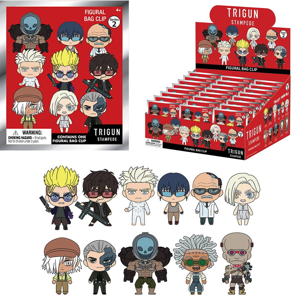 Trigun Stampede Series 2 3D Foam Bag Clip Display Case of 24