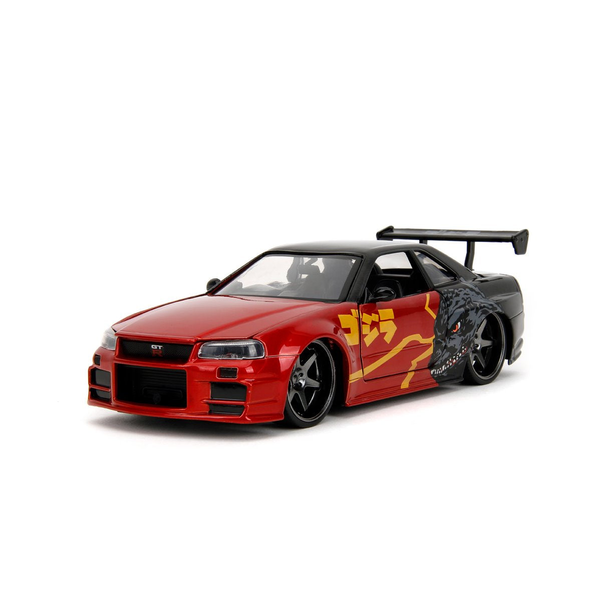 Hollywood Rides Godzilla 2002 Nissan Skyline GT-R R34 1:24 Scale Die-Cast Metal Vehicle