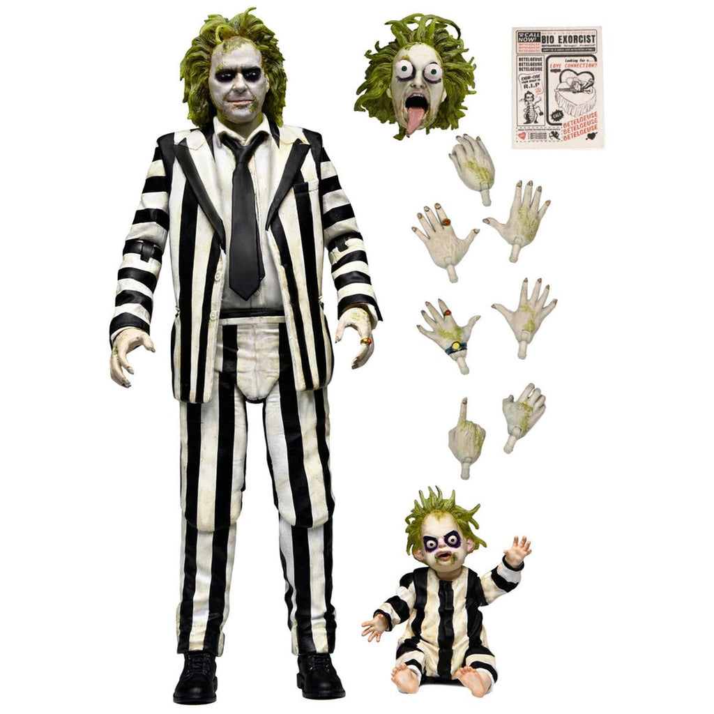 Beetlejuice Beetlejuice Ultimate Striped Suit Beetlejuice 7-Inch Scale Action Figure