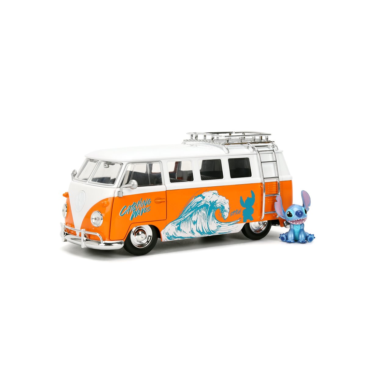 Hollywood Rides Lilo & Stitch 1961 Volkswagen Bus 1:24 Scale Die-Cast Metal Vehicle with Stitch Figure