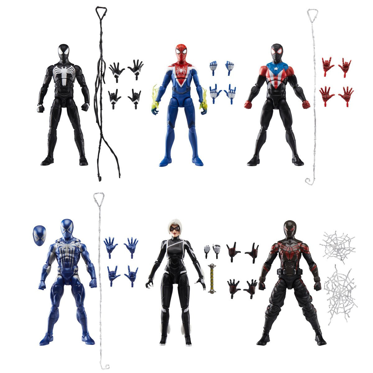 Spider-Man Marvel Legends Series Gamerverse 6-Inch Action Figure Wave 1 Case of 6