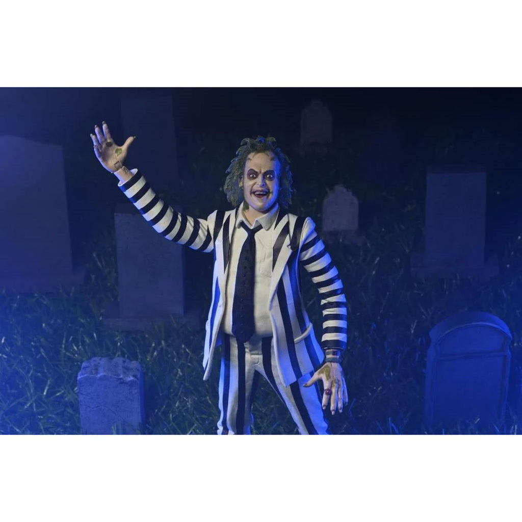 Beetlejuice (1988) Black and White Striped Suit 7-Inch Scale Action Figure