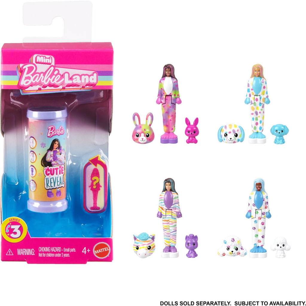 Mini BarbieLand Color Reveal Mermaid Series 3 Doll Case of 16