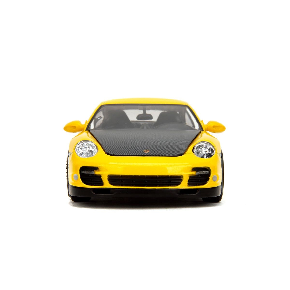 Hyper-Spec 2007 Porsche 911 Turbo 997 Yellow 1:24 Scale Die-Cast Metal Vehicle