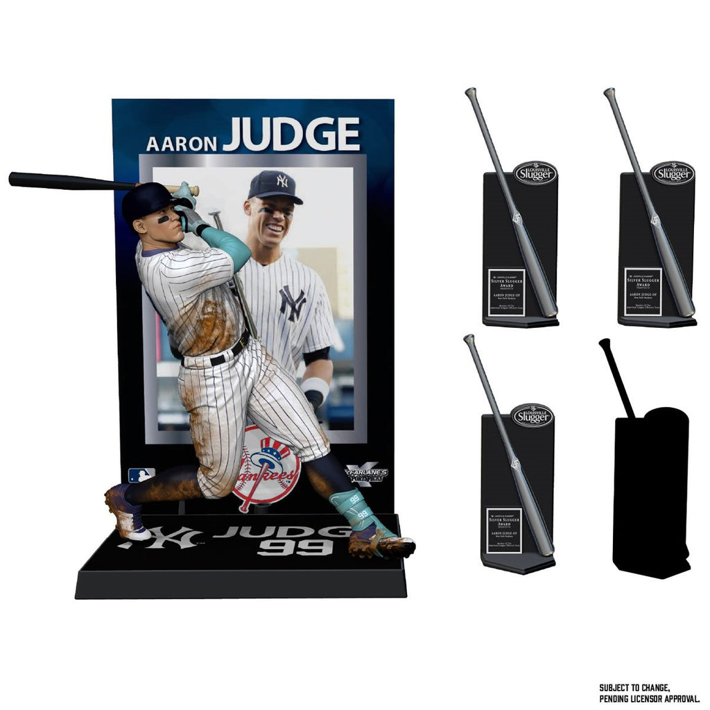 MLB SportsPicks New York Yankees Aaron Judge Silver Slugger Trophy Boxed Set