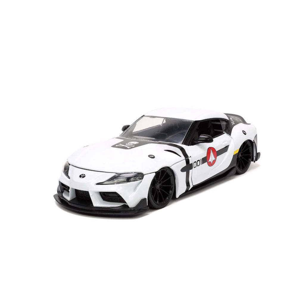 Robotech Hollywood Rides 2020 Toyota Supra 1:24 Scale Die-Cast Metal Vehicle with Roy Fokker Figure