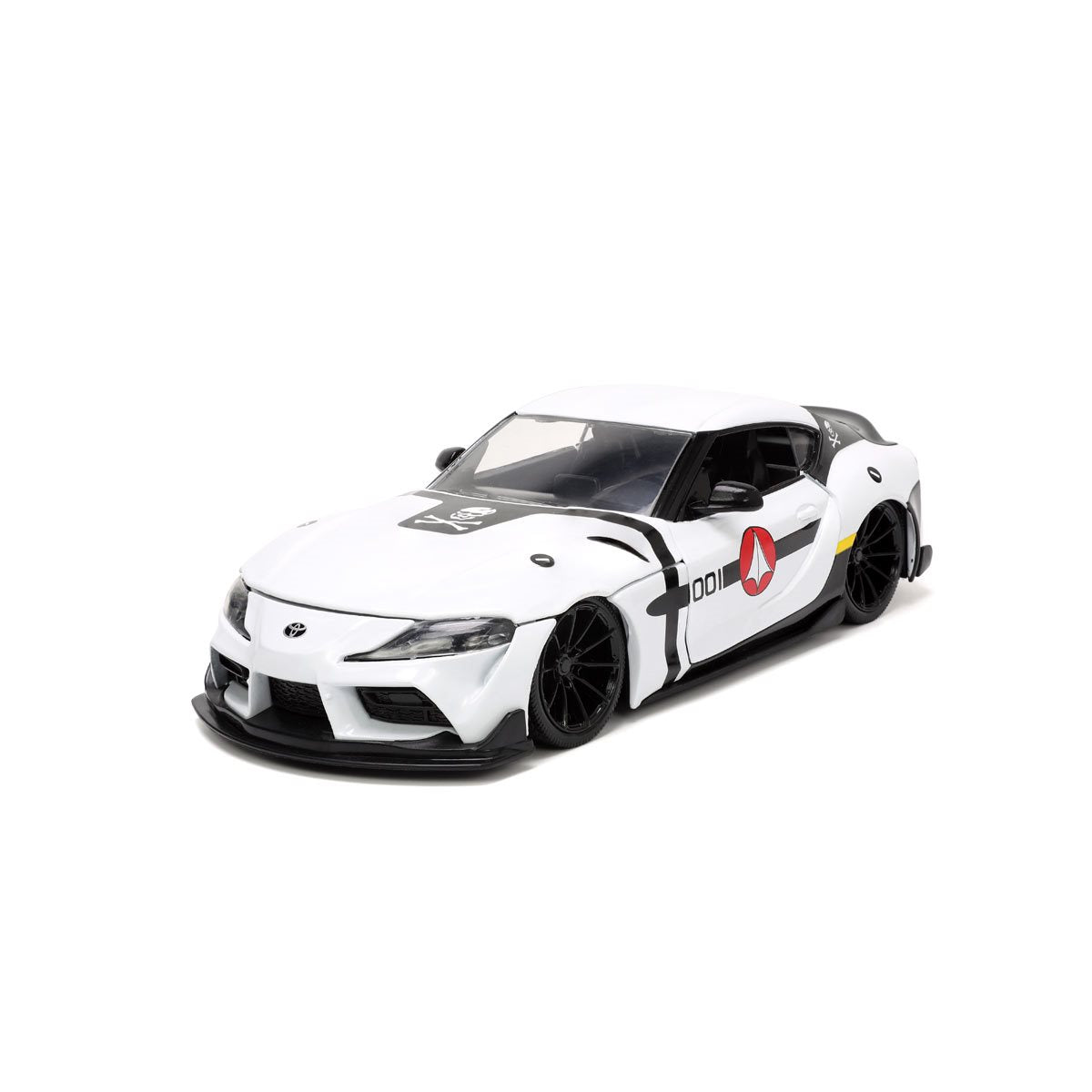 Robotech Hollywood Rides 2020 Toyota Supra 1:24 Scale Die-Cast Metal Vehicle with Roy Fokker Figure