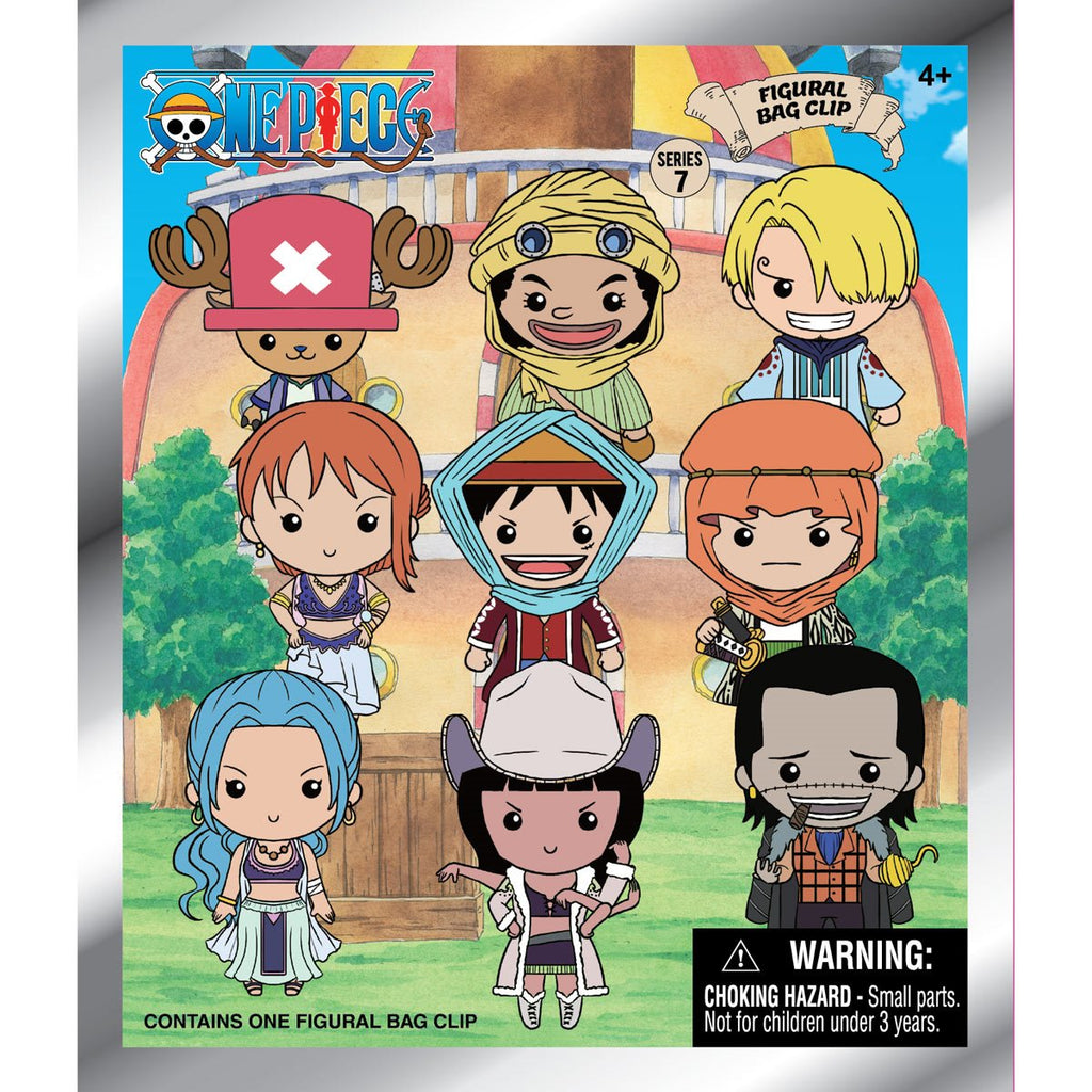 One Piece Series 7 3D Foam Bag Clip Display Case of 24