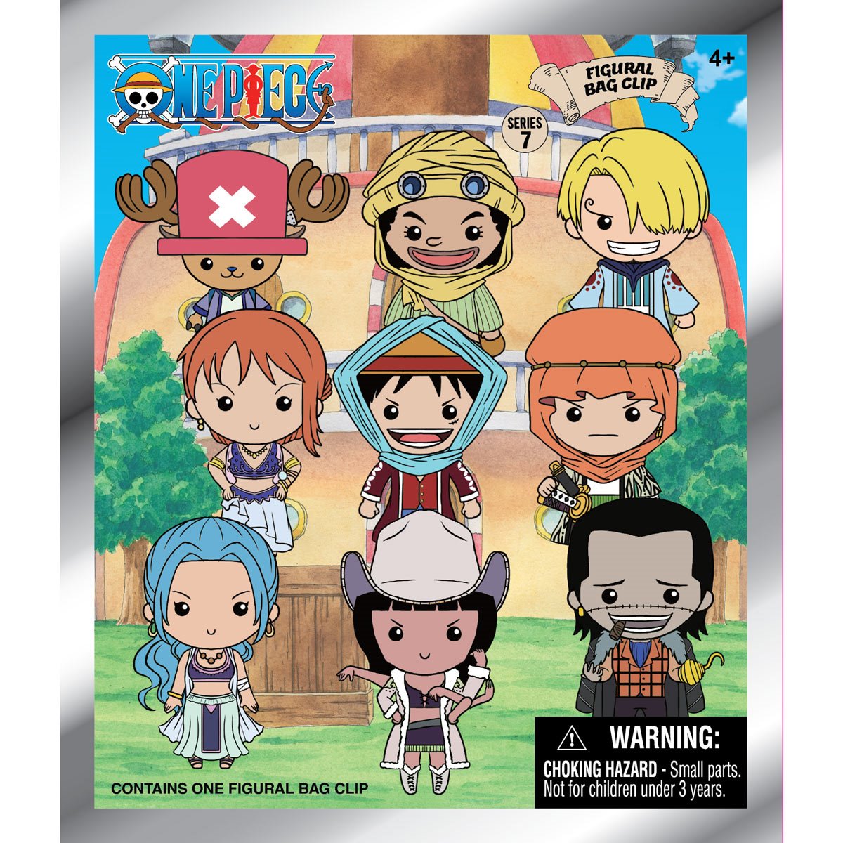 One Piece Series 7 3D Foam Bag Clip Display Case of 24