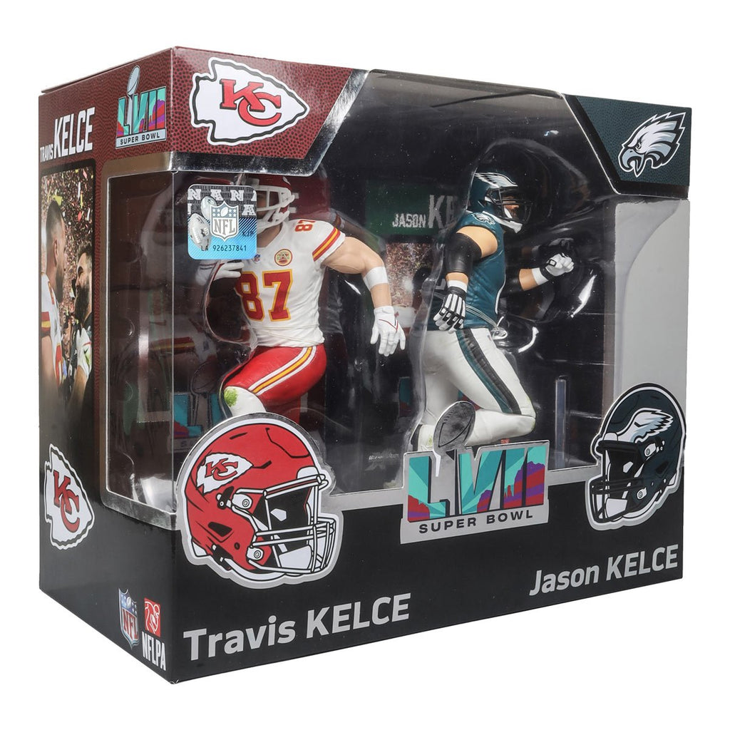 NFL SportsPicks 2024 Travis Kelce and Jason Kelce 7-Inch Scale Posed Figure 2-Pack
