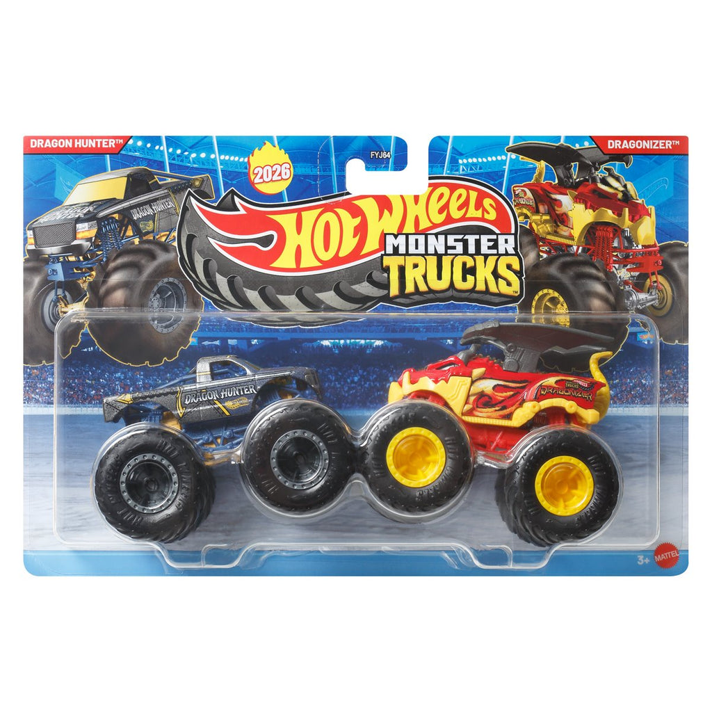 Hot Wheels Monster Trucks Demolition Doubles 1:64 Scale Vehicle 2-Pack 2026 Mix 2 Case of 8
