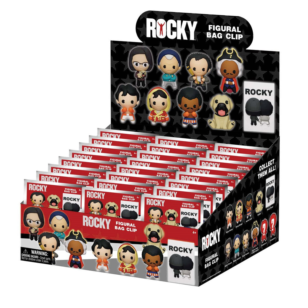 Rocky 3D Foam Bag Clip Display Case of 24
