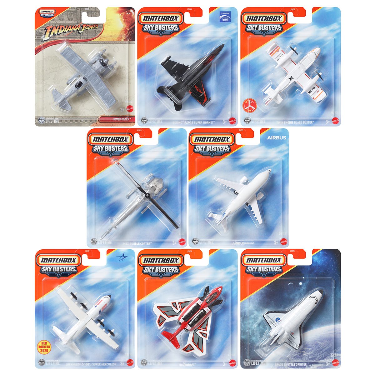 Matchbox Sky Busters 2025 Wave 4 Vehicles Case of 8