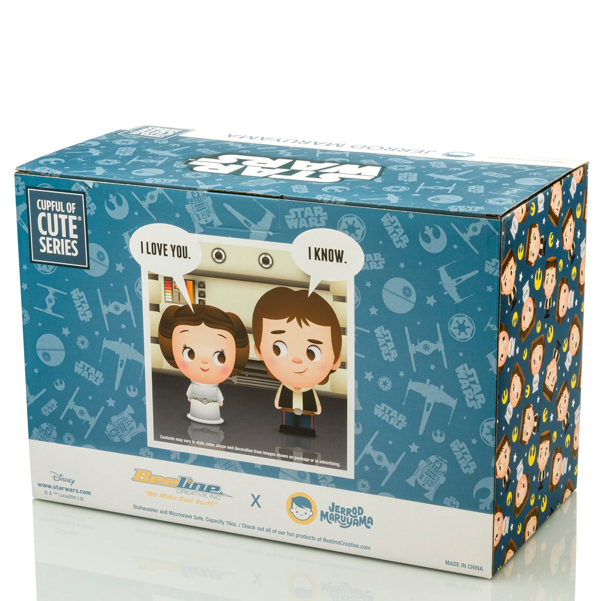 Star Wars Han Solo and Princess Leia 16 oz. Cupful of Cute Mugs 2-Pack