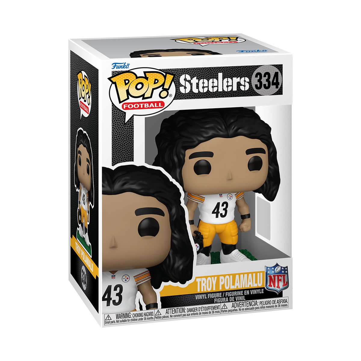 NFL Legends Troy Polamalu (Steelers) Funko Pop! Vinyl Figure #334