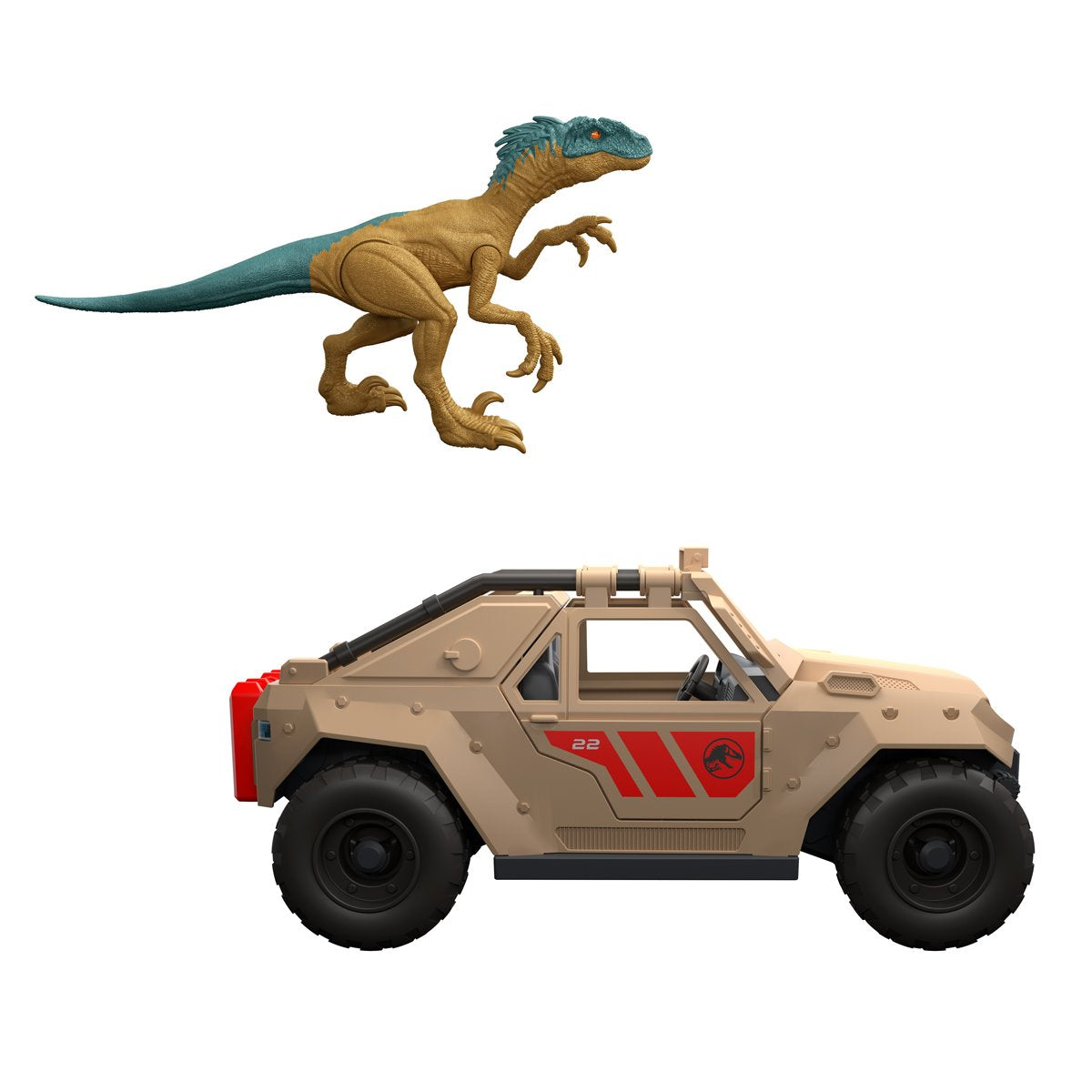 Jurassic World Velociraptor & Vehicle Chase Action Figure 2-Pack