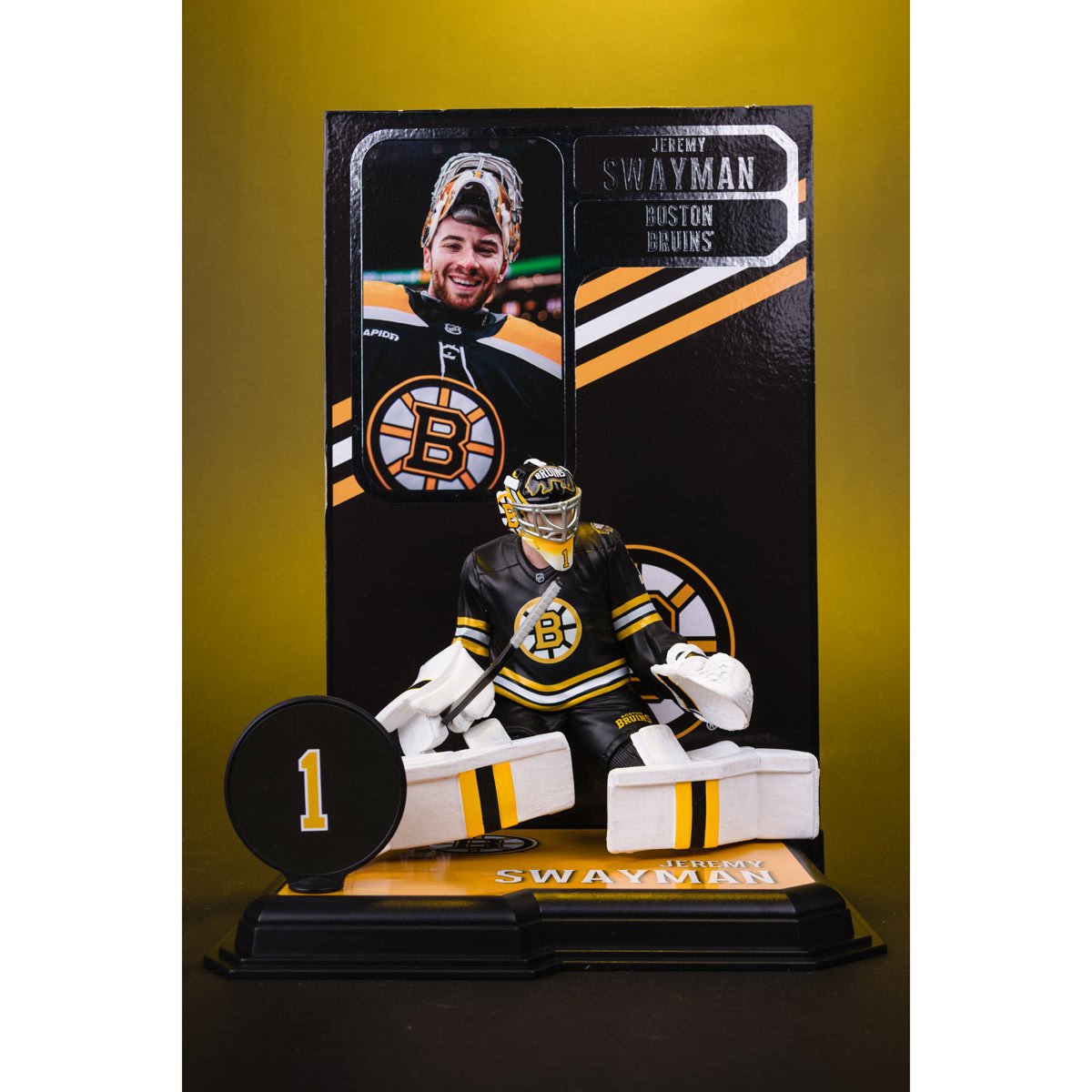 NHL SportsPicks Boston Bruins Jeremy Swayman 7-Inch Posed Figure