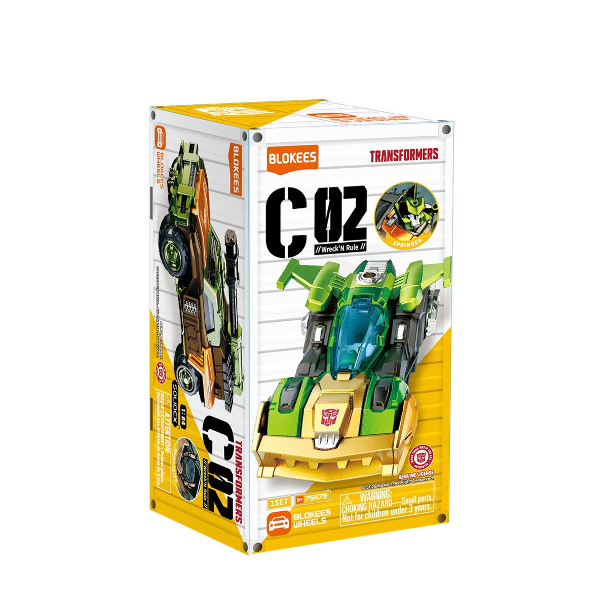 Transformers Wheels C02 Blokees Blind Box Model Kit Display of 12