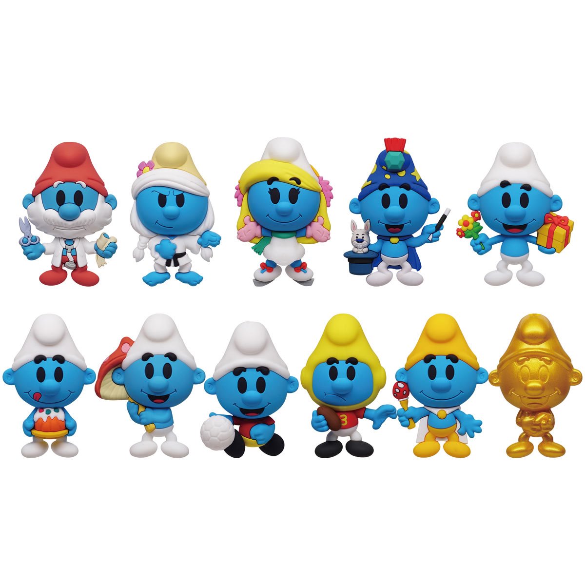 The Smurfs Series 2 3D Foam Bag Clip Random 6-Pack