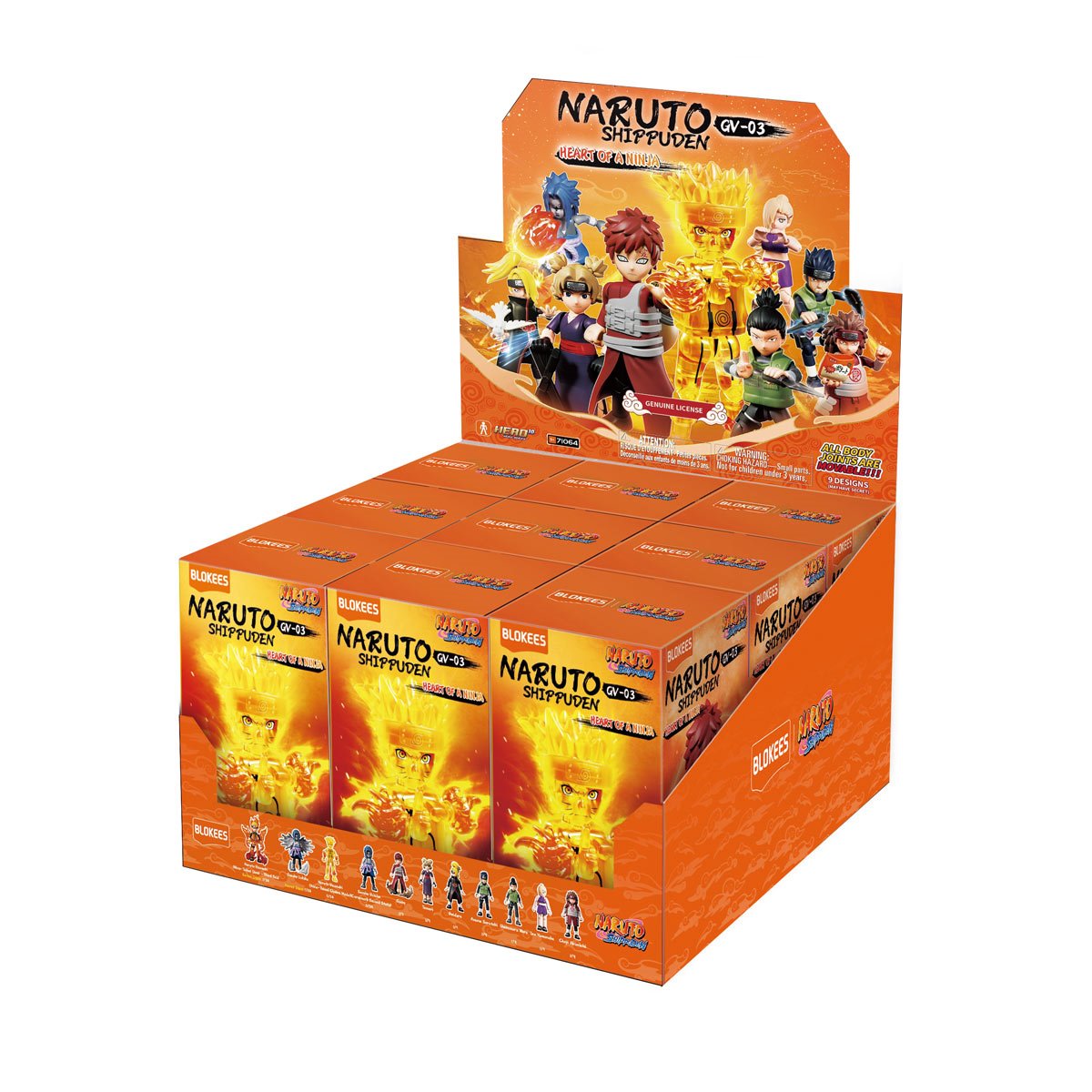 Naruto Shippuden Galaxy Version 03 Heart of a Ninja Mini Model Kit Display Box of 9